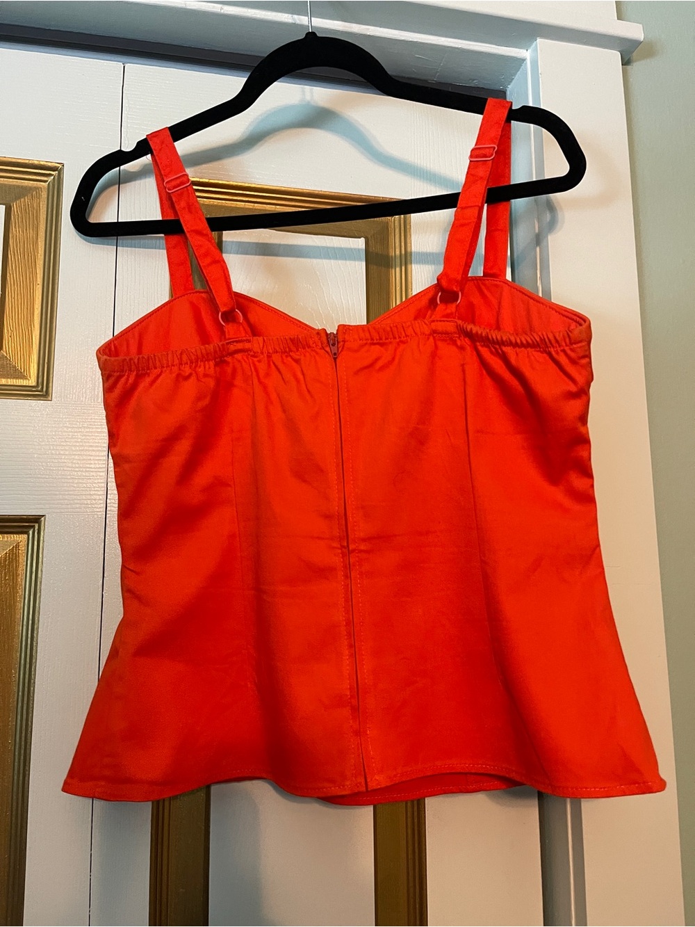 Vixen by Micheline Pitt Orange Maneater Top With Built In Bra OLD FIT - Picture 2 of 2